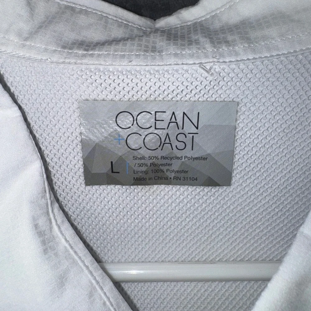 NWT Mens Large Ocean Coast Fishing Shirt New Ripstop Quick Dry Short Sleeve